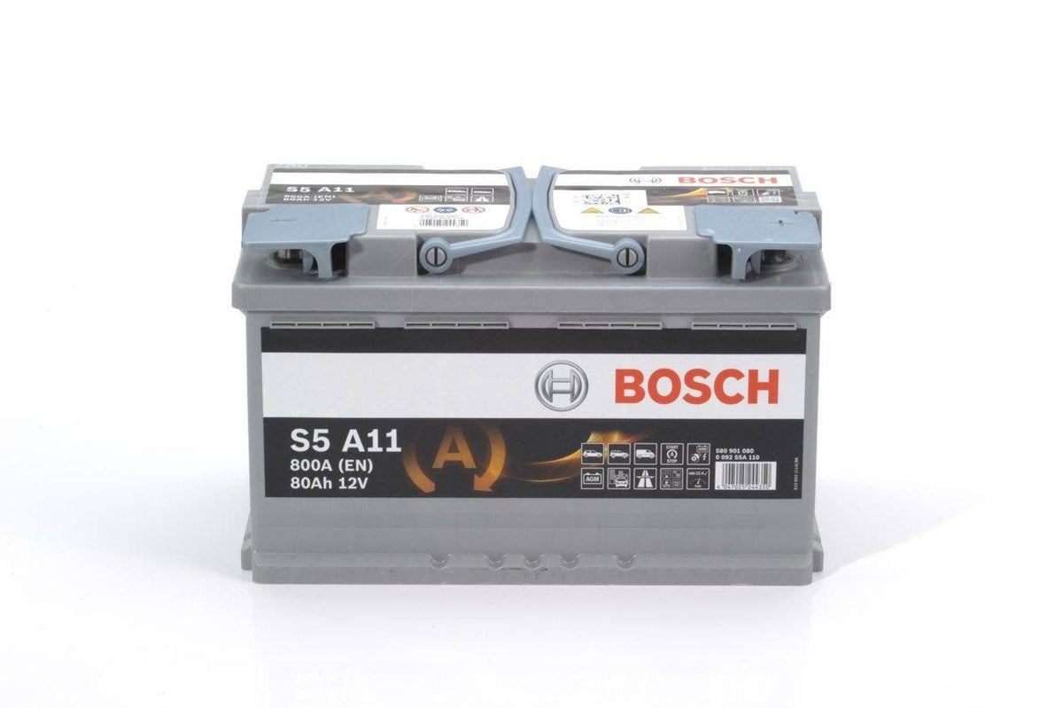 Batterie BOSCH Start  Stop S5A11 12V 80Ah 800A 0 092 s5a 110(Gris/Bleu)