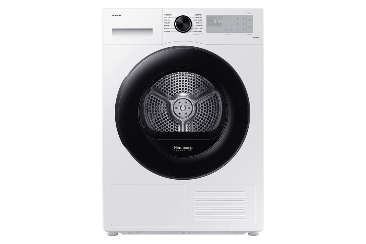 Samsung Series 5 DV80CGC0A0AEEU with OptimalDry , Heat Pump Tumble Dryer, 8kg(Blanc/Noir)