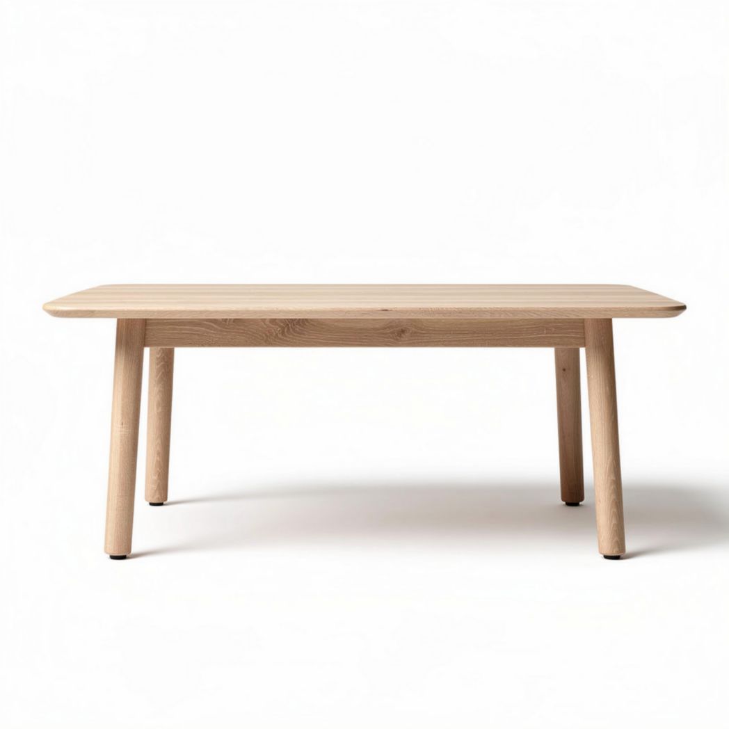 Table à manger en bois de chêne naturel dimensions 120 x 60 x 75cm